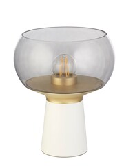Searchlight White Daylily Smoke Glass Table Lamp - Image 3 of 4