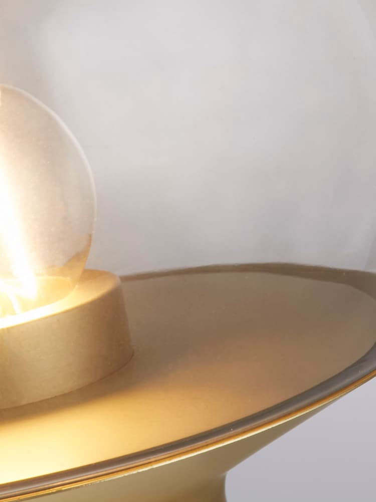 Searchlight White Daylily Smoke Glass Table Lamp - Image 4 of 4
