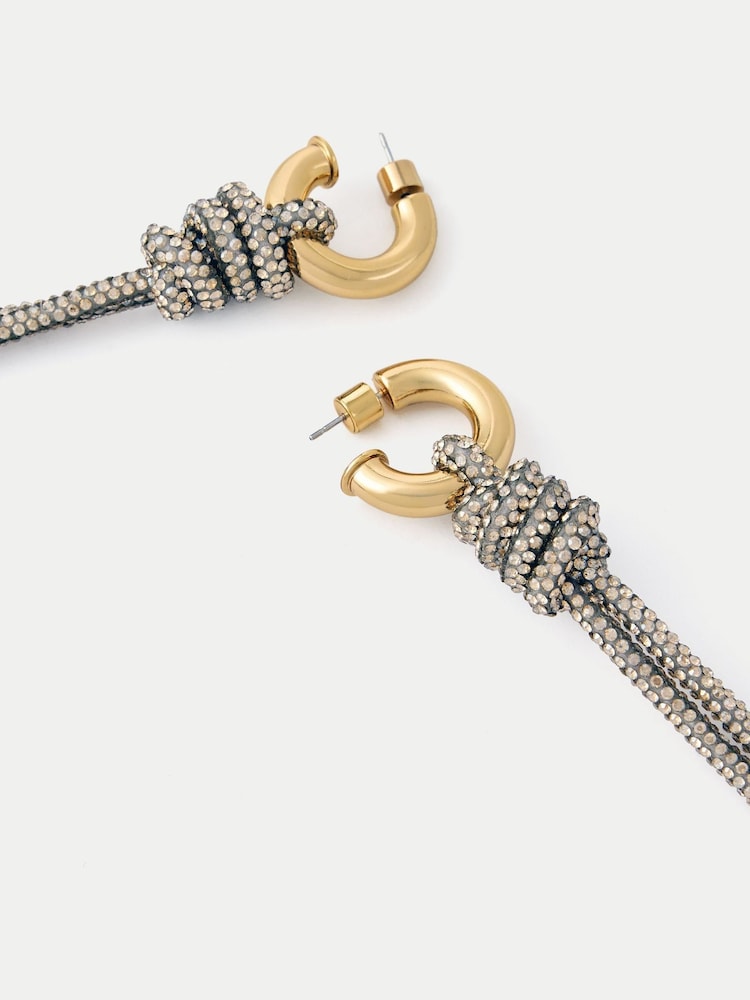 Jigsaw Sparkle Cord Earring - 2 paveikslėlis iš 3