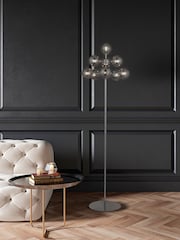 Searchlight Chrome Syringa Smoked 9 Light Floor Lamp - Image 1 of 4
