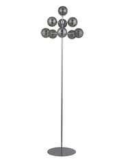 Searchlight Chrome Syringa Smoked 9 Light Floor Lamp - Image 3 of 4