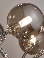 Searchlight Chrome Syringa Smoked 9 Light Floor Lamp - Image 4 of 4