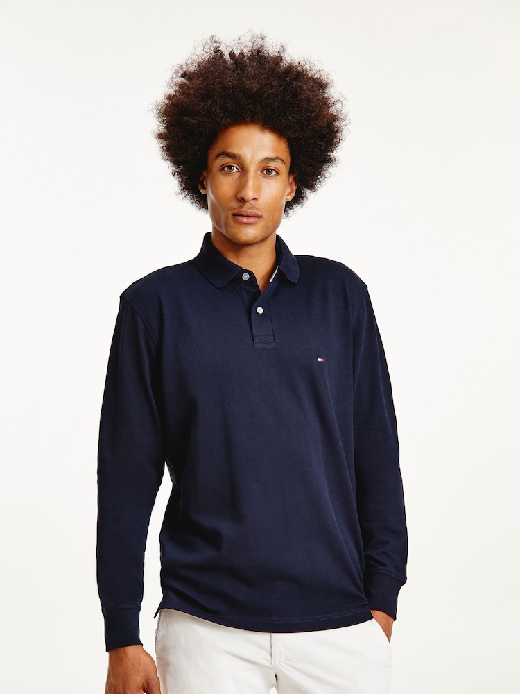 Tommy Hilfiger Blue 1985 Regular Long Sleeve Polo Shirt - Image 1 of 5