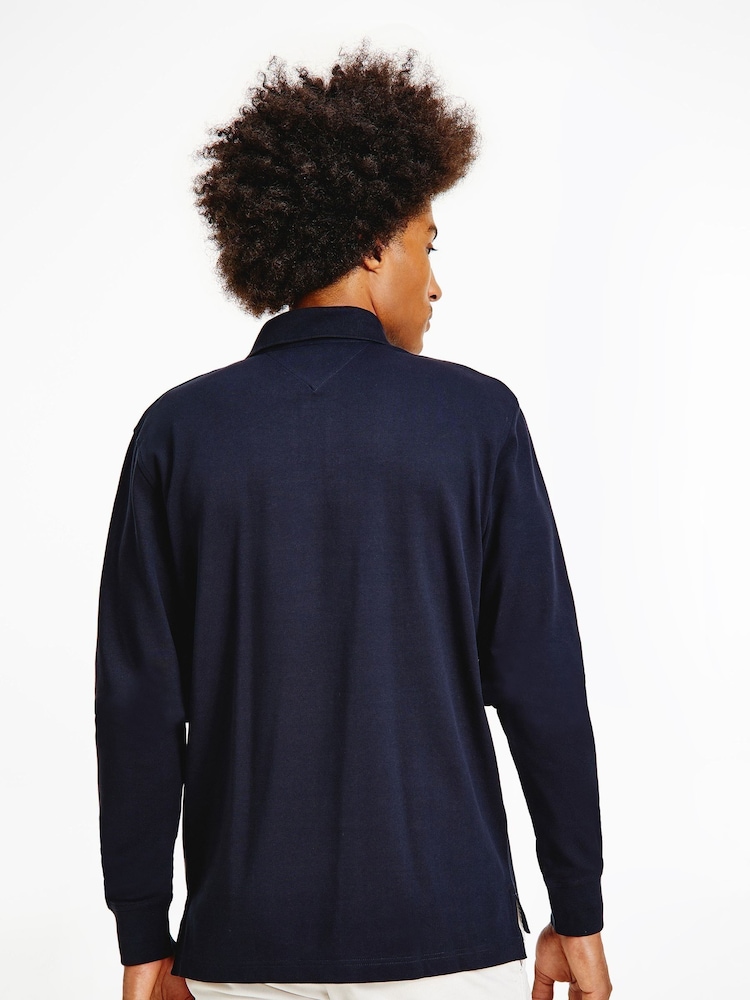 Tommy Hilfiger Blue 1985 Regular Long Sleeve Polo Shirt - Image 2 of 5