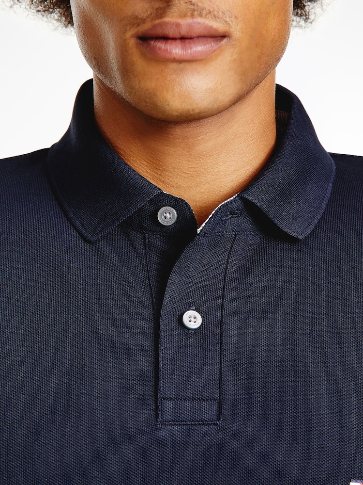 Niebieski - Koszulka polo Tommy Hilfiger 1985 o regularnym kroju, z długim rękawem - Image 3 of 5