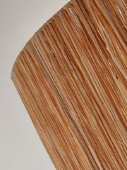 Searchlight Black Peru Natural Raffia Finish Floor Lamp - Image 5 of 5