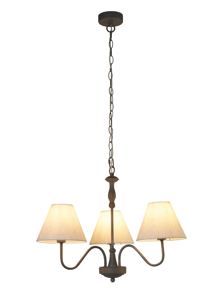 Searchlight White Coltsfoot 3 Light Ceiling Light - Image 2 of 4