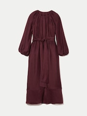 Jigsaw Red Textured Long Sleeve Dress - Image 6 of 6