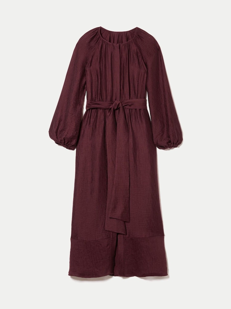 Jigsaw Red Textured Long Sleeve Dress - Image 6 of 6 Jigsaw Red Textured Long Sleeve Dress - Image 6 of 6