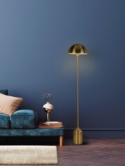 Searchlight Brass Snowball Dome Floor Lamp - Image 1 of 4