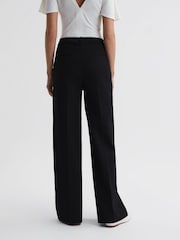 Reiss Black Joanne Wide Wide Leg Trousers - Image 1 of 5