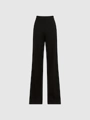 Reiss Black Joanne Wide Wide Leg Trousers - Image 2 of 5