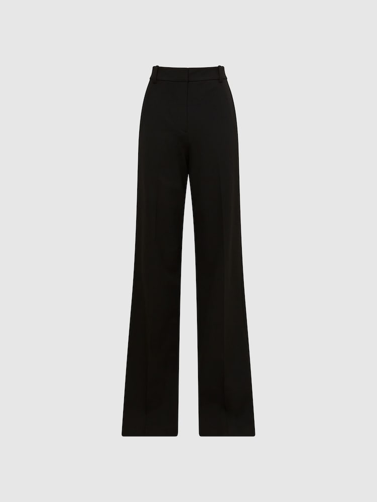 Reiss Black Joanne Wide Wide Leg Trousers - Image 2 of 5