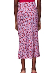 Whistles Pink Farfalle Print Bias Cut Skirt - Image 2 of 3