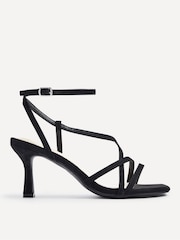 Linzi Black Cassie Wide Fit Strappy Heeled Sandals - Image 2 of 5
