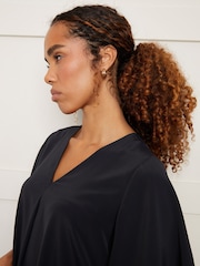 Threadbare Black V-Neck Flutter Sleeve Blouse - Image 4 of 4