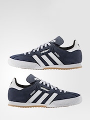 adidas Originals Navy Samba Suede Trainers - Image 2 of 8