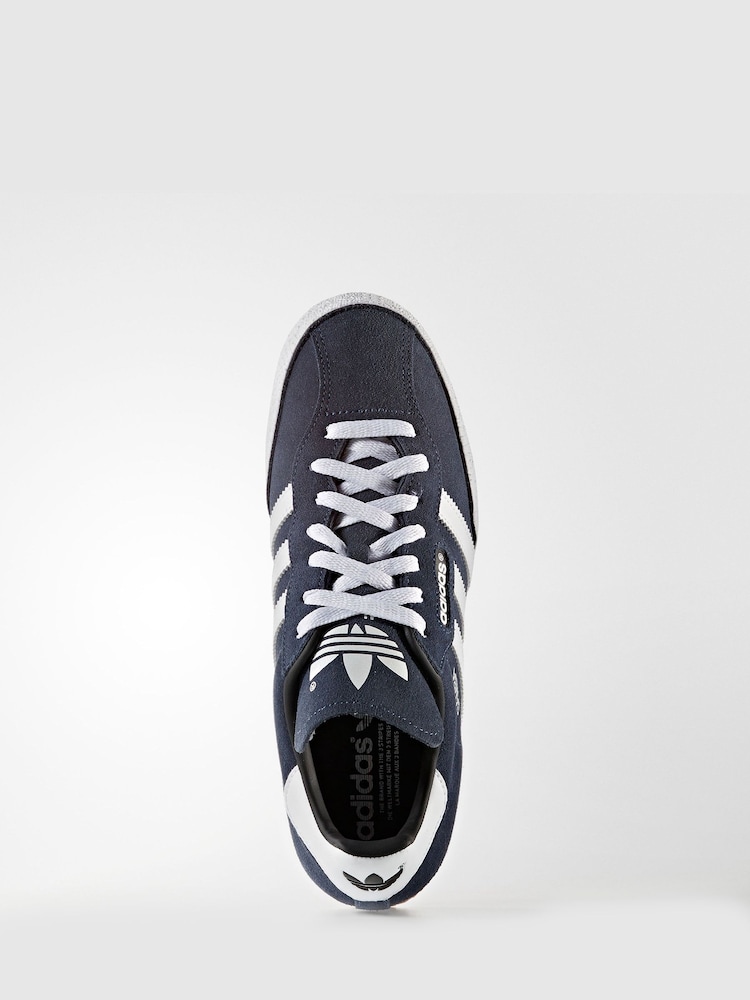 Marineblauw - adidas Originals Samba Suede Trainers - Image 5 of 8