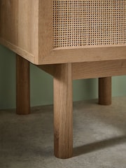 MADE.COM Oak Effect Pavia Rattan Bedside Table - Image 4 of 4