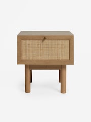 MADE.COM Oak Effect Pavia Rattan Bedside Table - Image 6 of 7