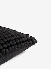 Black 40 x 59cm Global Bobble 100% Cotton Cushion - Image 3 of 7