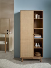 MADE.COM Oak Effect Pavia Rattan Double Wardrobe - Image 1 of 4