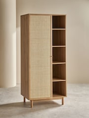 MADE.COM Oak Effect Pavia Rattan Double Wardrobe - Image 2 of 4