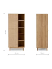 MADE.COM Oak Effect Pavia Rattan Triple Wardrobe - Image 6 of 7