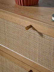 MADE.COM Oak Effect 1 Pavia Rattan 6 Drawer Chest of Drawers - Image 3 of 7