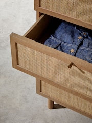 MADE.COM Oak Effect 1 Pavia Rattan 6 Drawer Chest of Drawers - Image 5 of 7