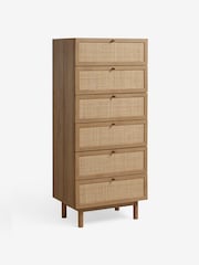 MADE.COM Oak Effect 1 Pavia Rattan 6 Drawer Chest of Drawers - Image 6 of 7