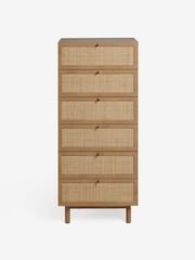 MADE.COM Oak Effect 1 Pavia Rattan 6 Drawer Chest of Drawers - Image 7 of 7