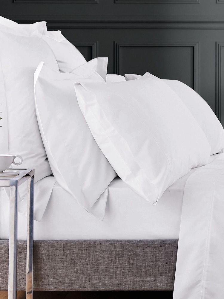 Bedeck Of Belfast White 1000 Thread Count Cotton Sateen Housewife Pillowcase - Image 1 of 3