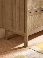 MADE.COM Oak Effect 2 Pavia Rattan 6 Drawer Wide Chest of Drawers - Image 3 of 5