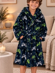 Personalised Gamer Design Dressing Gown by Lulabay - Image 1 of 2