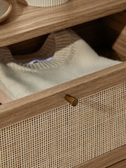 MADE.COM Oak Effect Pavia Rattan 4 Drawer Chest of Drawers - Image 3 of 5