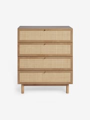 MADE.COM Oak Effect Pavia Rattan 4 Drawer Chest of Drawers - Image 5 of 5