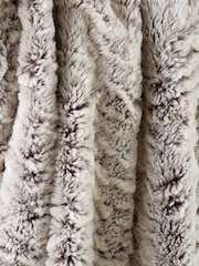 Catherine Lansfield Grey Wolf Faux Fur Throw - Image 3 of 3