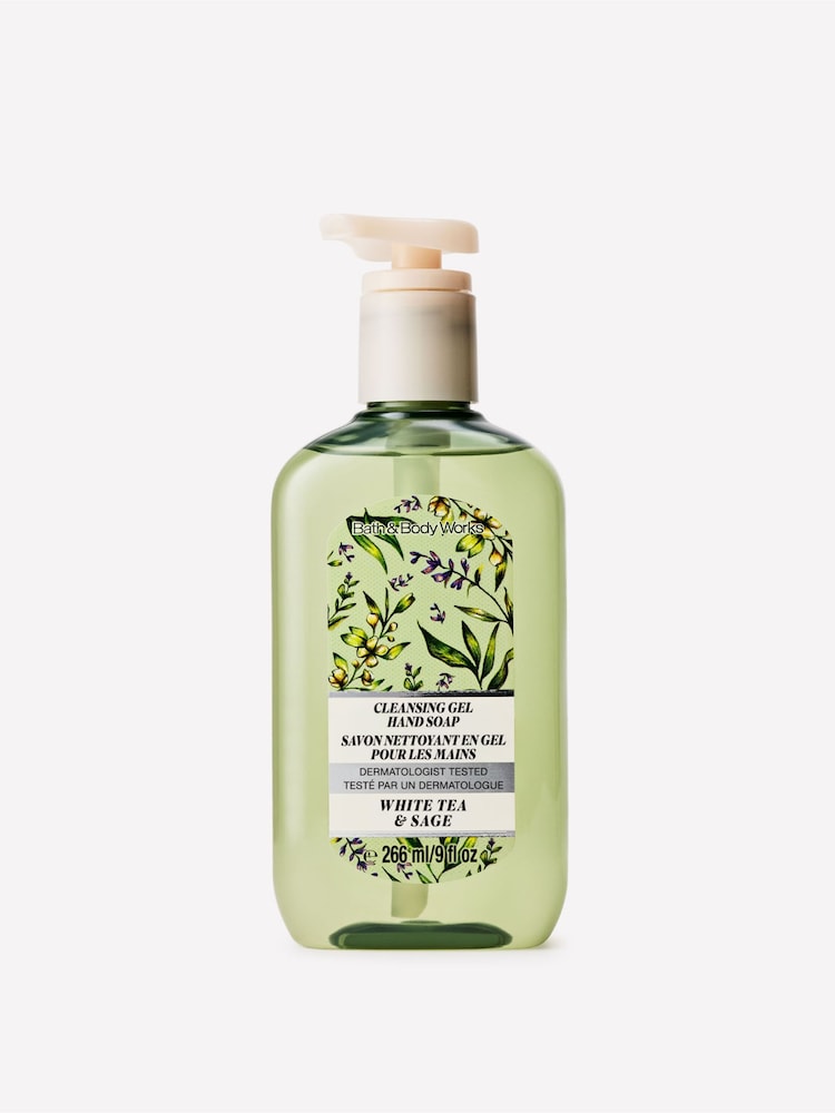 Bath & Body Works White Tea and Sage Cleansing Gel Hand Soap 266ml - Image 1 of 4 Bath & Body Works White Tea and Sage Cleansing Gel Hand Soap 266ml - Image 1 of 4