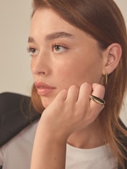Gold Tone Sleek Bar Ring Made With Recycled Zinc - Image 1 of 8