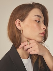 Gold Tone Sleek Bar Ring Made With Recycled Zinc - Image 3 of 8