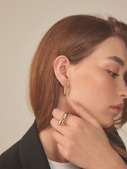 Gold Tone Sleek Bar Ring Made With Recycled Zinc - Image 4 of 8