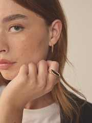 Gold Tone Sleek Bar Ring Made With Recycled Zinc - Image 5 of 8