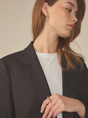 Gold Tone Sleek Bar Ring Made With Recycled Zinc - Image 6 of 8
