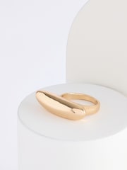 Gold Tone Sleek Bar Ring Made With Recycled Zinc - Image 8 of 8