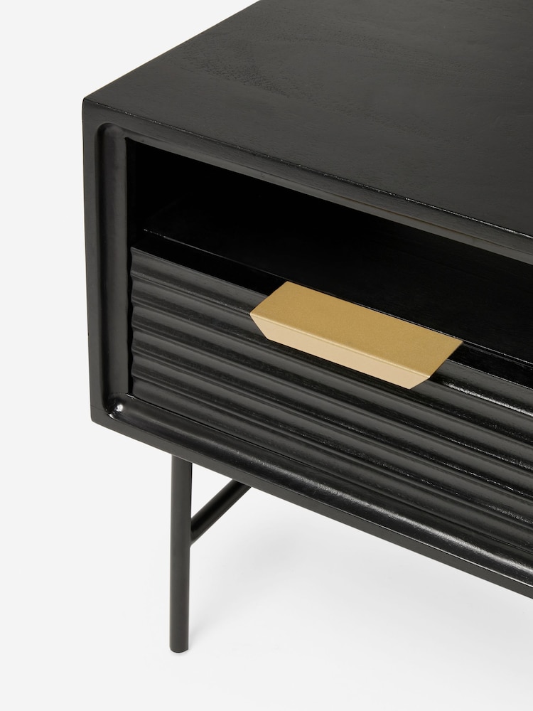 MADE.COM Grey Haines Mango Wood Bedside Table - Image 8 of 8