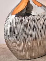 Pacific Silver Gemini Etched Ceramic Table Lamp - Image 2 of 4