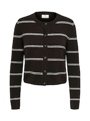 JDY Brown Knitted Button Down Short Cardigan - Image 1 of 3