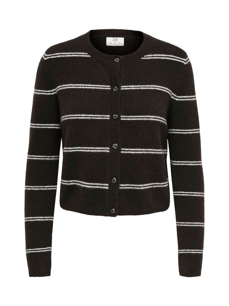 JDY Brown Knitted Button Down Short Cardigan - Image 1 of 3 JDY Brown Knitted Button Down Short Cardigan - Image 1 of 3