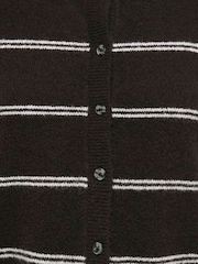 JDY Brown Knitted Button Down Short Cardigan - Image 3 of 3